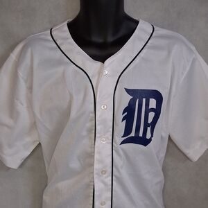 Vintage Rawlings Detroit Tigers Baseball Jersey Men's XL White